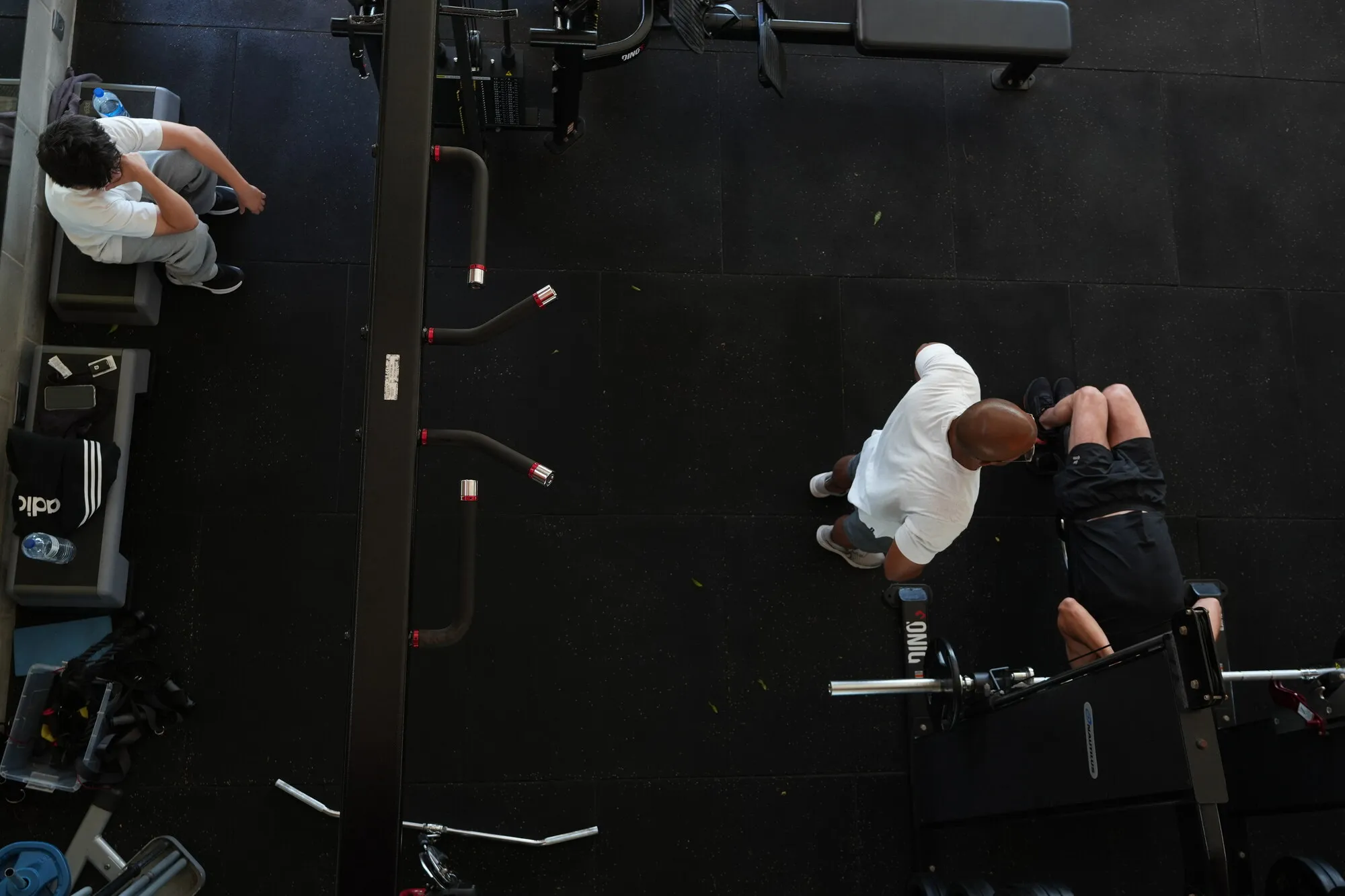 Overhead view of a coached training session at Dino’s
